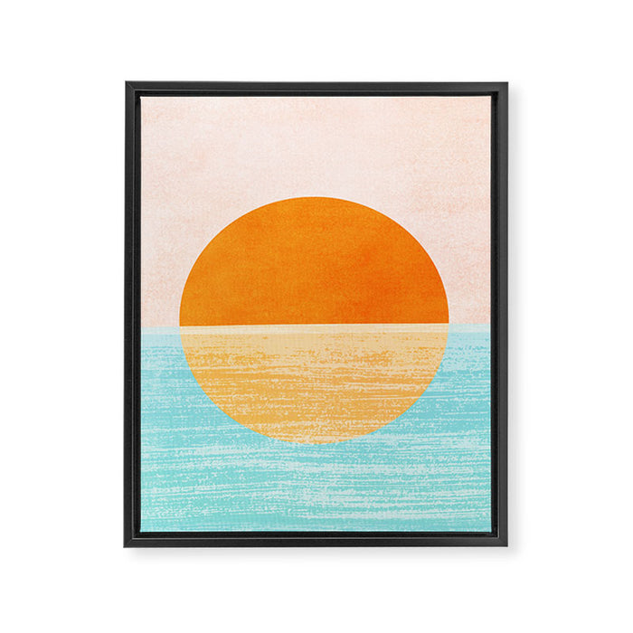 Seaside Sunset Framed Canvas Print Gallery Image 1