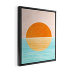 Seaside Sunset Framed Canvas Print Gallery Image 2