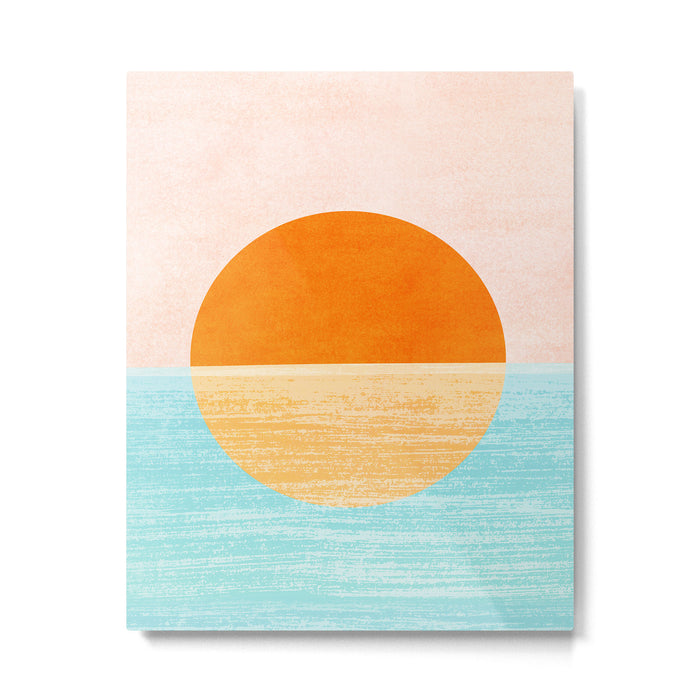 Seaside Sunset Metal Print Gallery Image 1