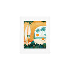 Seaside Surf Retreat Tropical Landscape / Villa Series Art Print Gallery Image 1