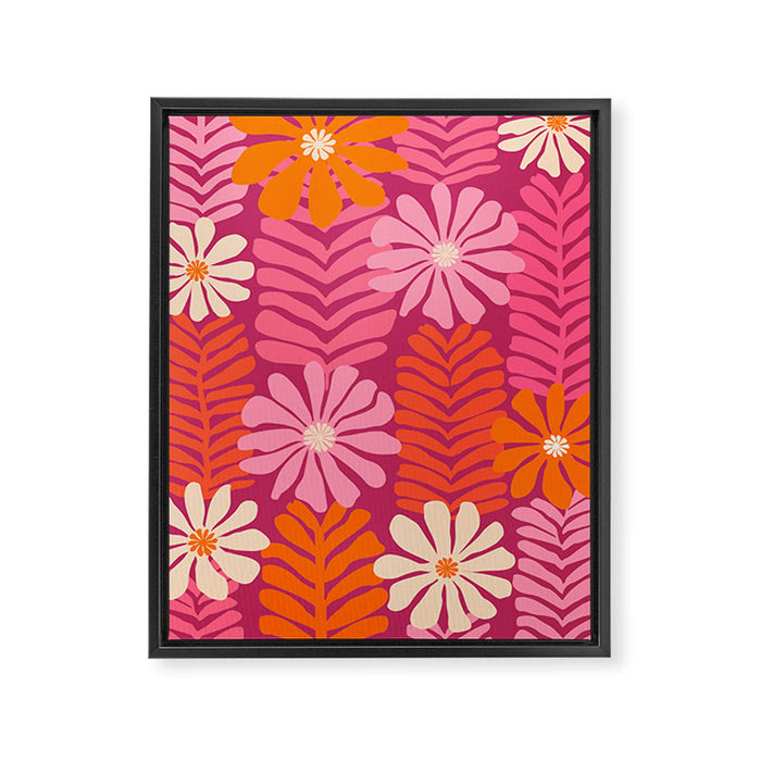 Secret Kisses Floral Design Framed Canvas Print Gallery Image 1
