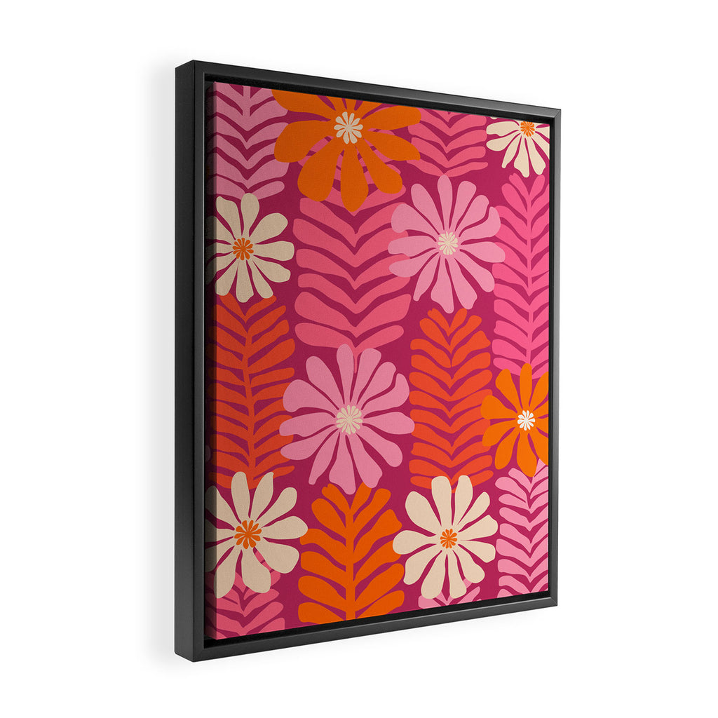 Secret Kisses Floral Design Framed Canvas Print Gallery Image 2