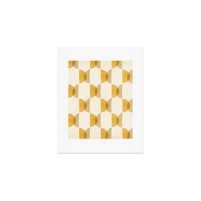Shape Study in Gold / Geometric Pattern Art Print Gallery Image 1
