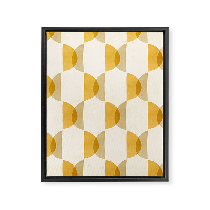 Shape Study in Gold / Geometric Pattern Framed Canvas Print Gallery Image 1