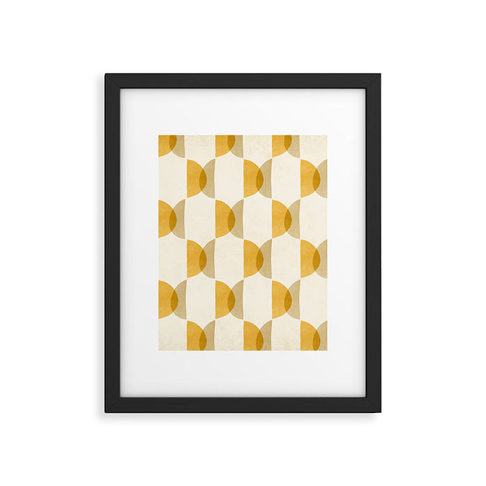 Shape Study in Gold / Geometric Pattern Framed Art Print Gallery Image 1