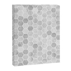 Silver and Gray Hexagon Geometric Pattern Canvas Print Gallery Image 8
