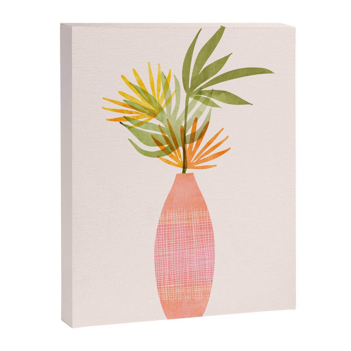 Simple Modern Tropical Bouquet Canvas Print Gallery Image 6