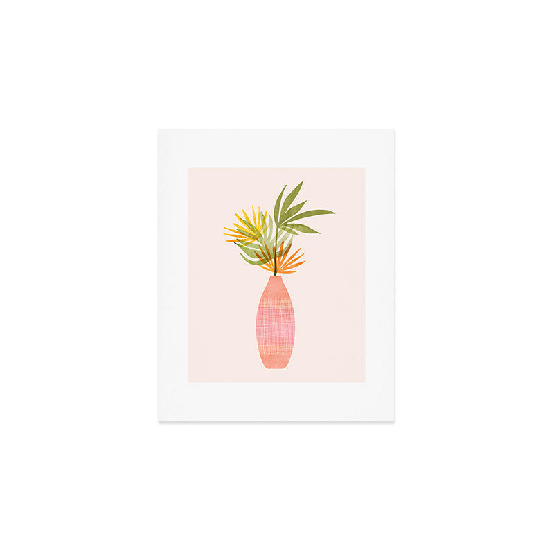 Simple Modern Tropical Bouquet Art Print Gallery Image 1