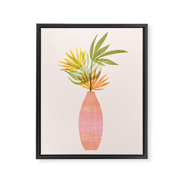 Simple Modern Tropical Bouquet Framed Canvas Print Gallery Image 1