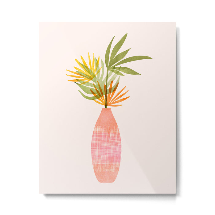 Simple Modern Tropical Bouquet Metal Print Gallery Image 1