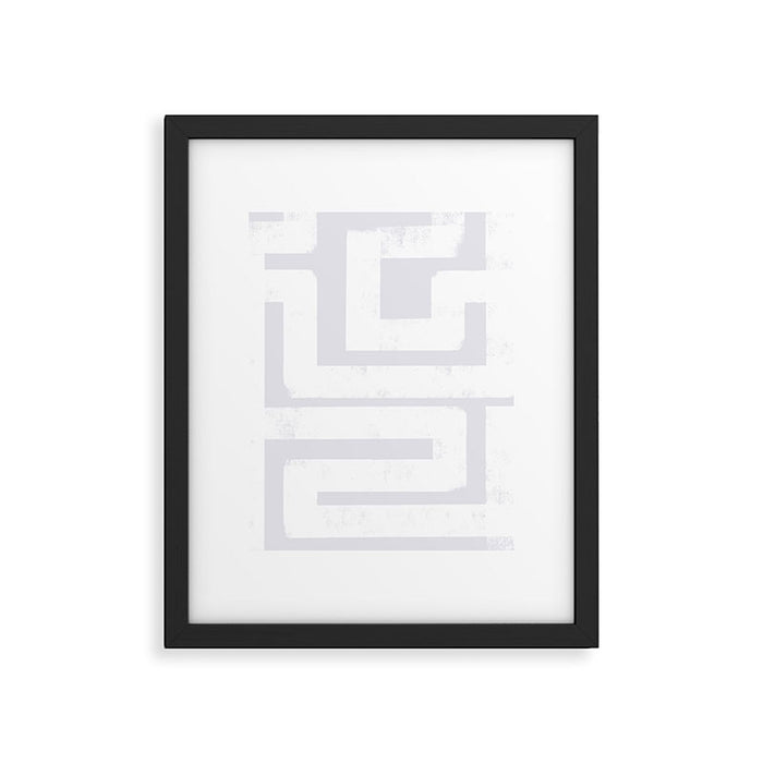 Snow Day Maze Framed Art Print Gallery Image 1