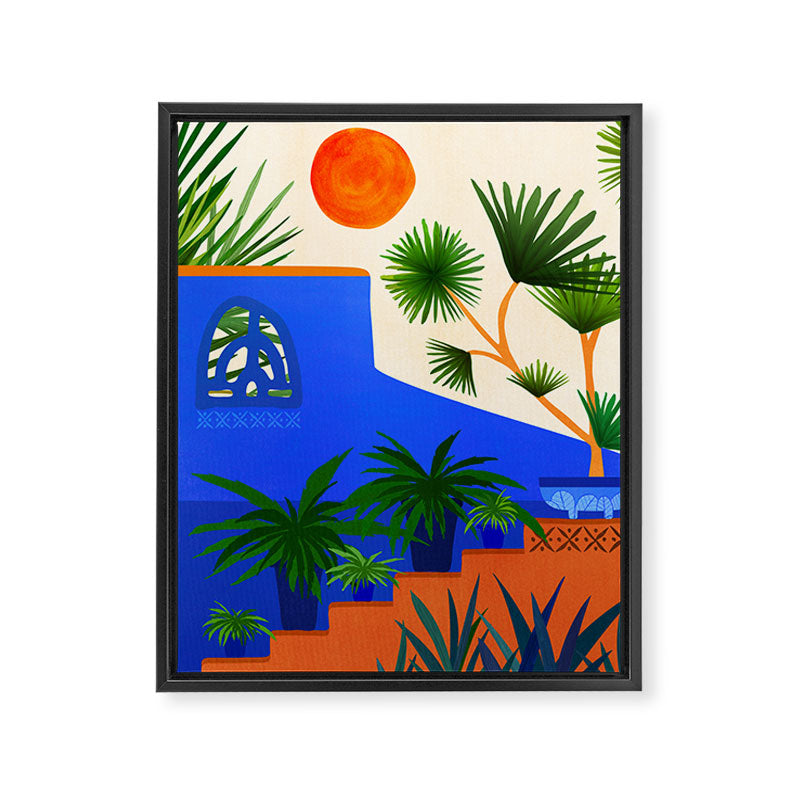 Southwest Desert Garden Landscape Framed Canvas Print Gallery Image 6