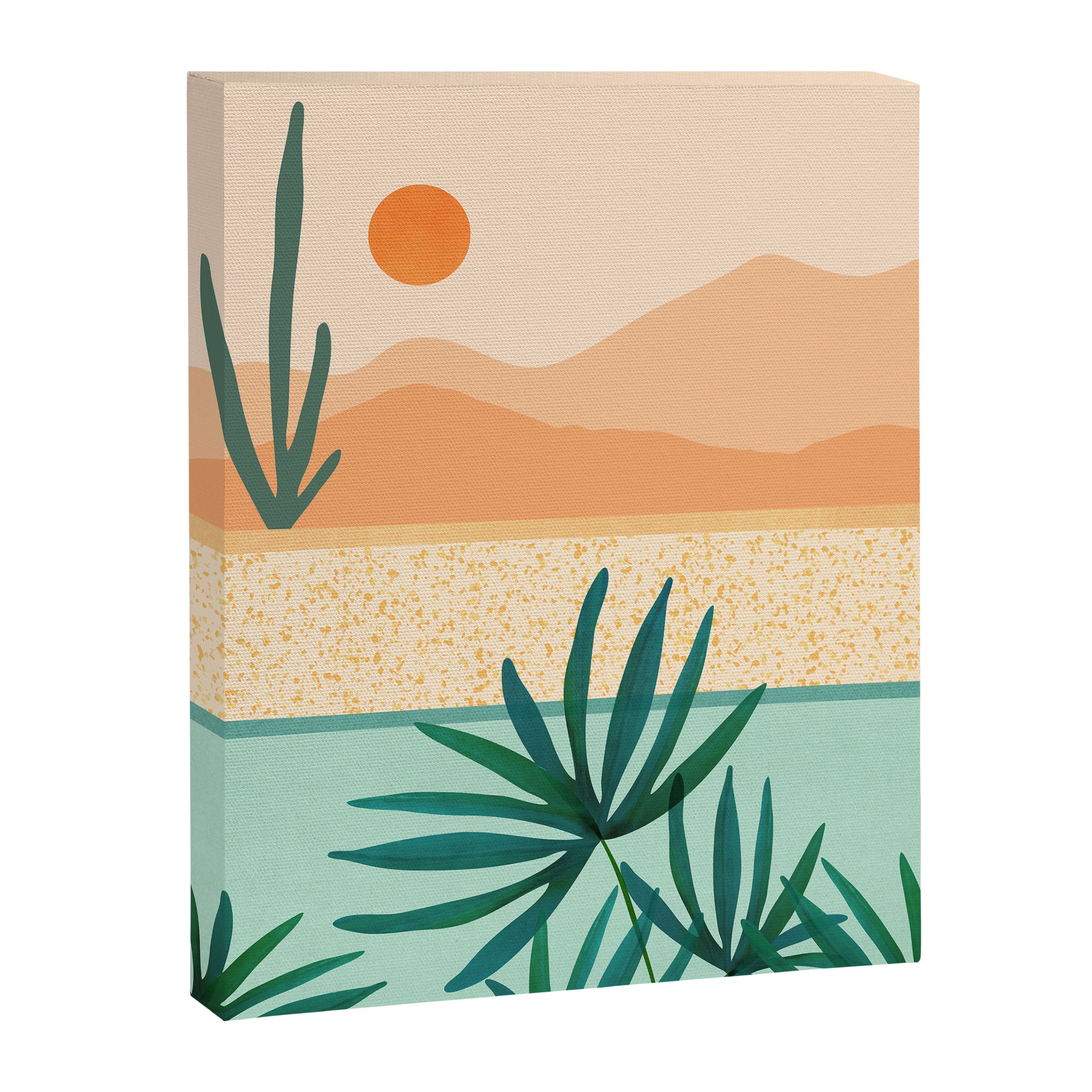 Southwest Poolside Desert Landscape Series Canvas Print Gallery Image 6