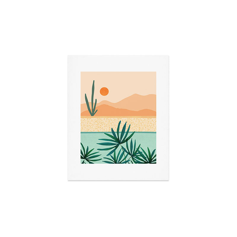 Southwest Poolside Desert Landscape Series Art Print Gallery Image 1