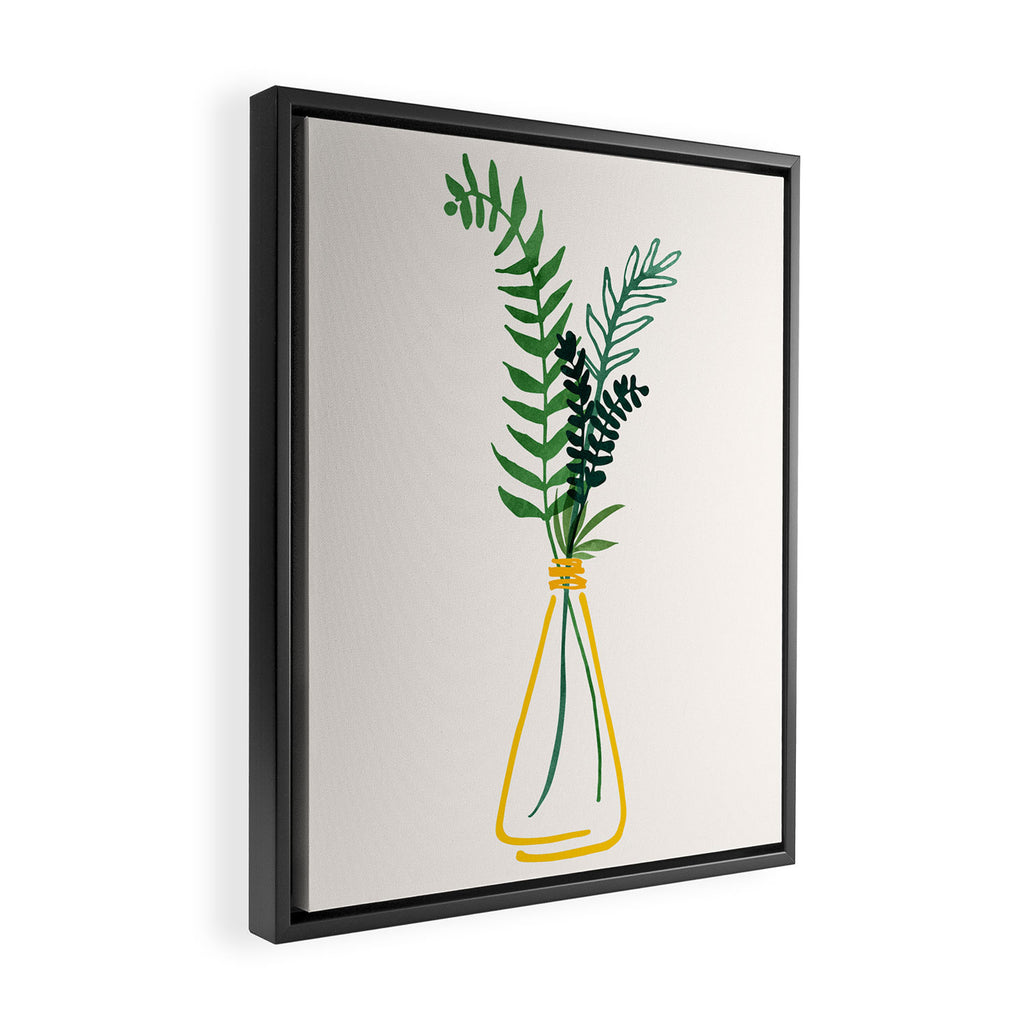 Spring Bouquet Watercolor Botanical Framed Canvas Print Gallery Image 2