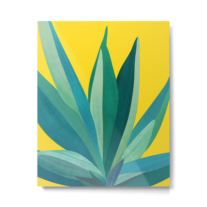 Spring Cactus Pop Botanical Metal Print Gallery Image 1