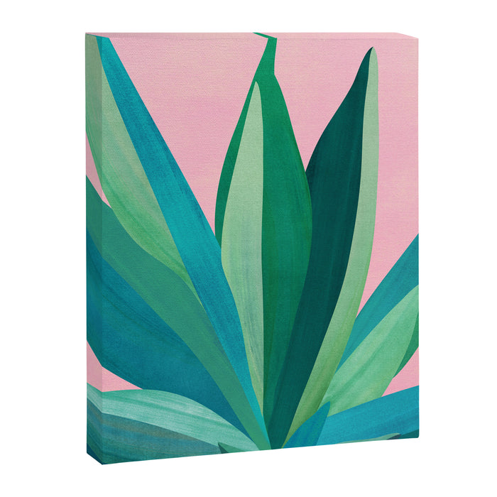 Spring Cactus With Pink Sky / Desert Series Canvas Print Gallery Image 1