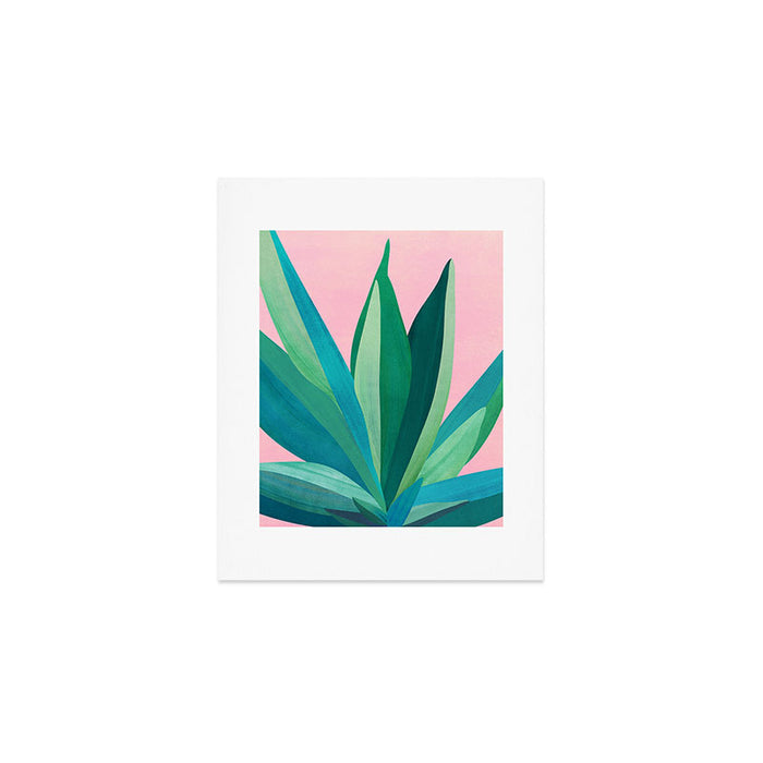 Spring Cactus With Pink Sky / Desert Series Art Print Gallery Image 1