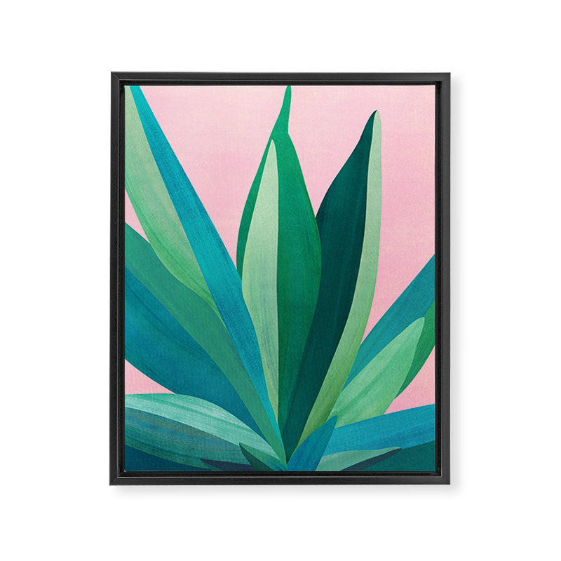 Spring Cactus With Pink Sky / Desert Series Framed Canvas Print Gallery Image 8