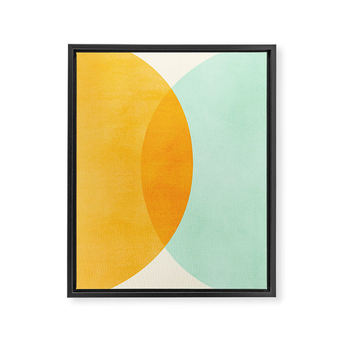 Spring Eclipse Abstract Shapes Series Framed Canvas Print Gallery Image 1