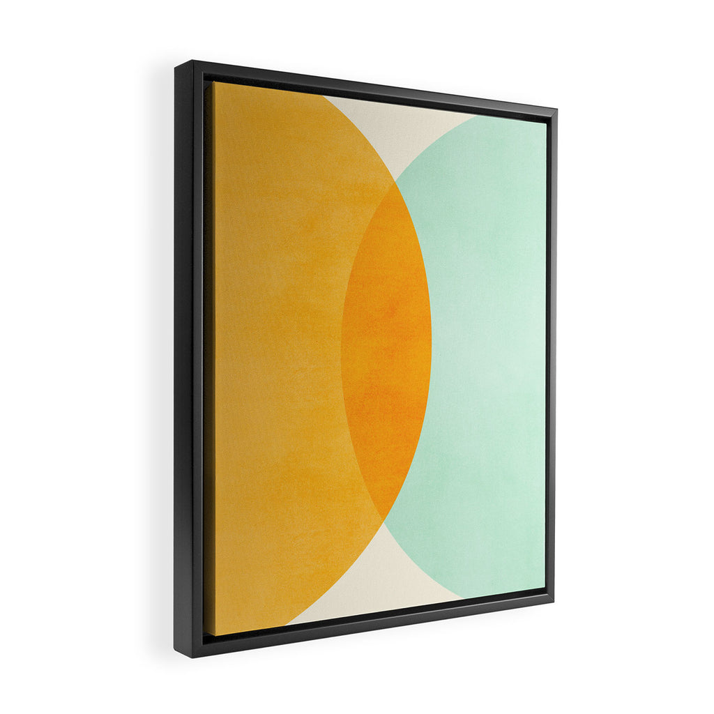 Spring Eclipse Abstract Shapes Series Framed Canvas Print Gallery Image 2