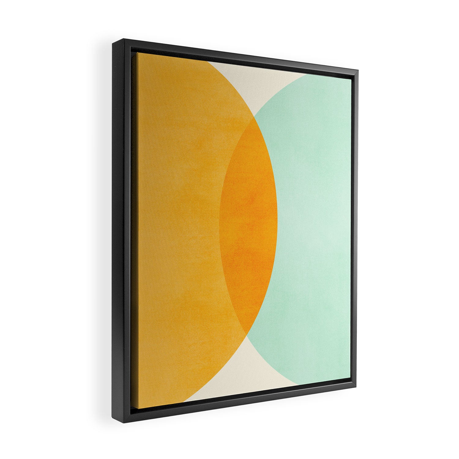 Spring Eclipse Abstract Shapes Series Framed Canvas Print Gallery Image 2
