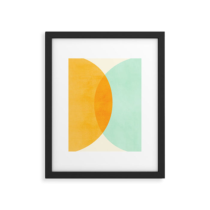 Spring Eclipse Abstract Shapes Series Framed Art Print Gallery Image 1