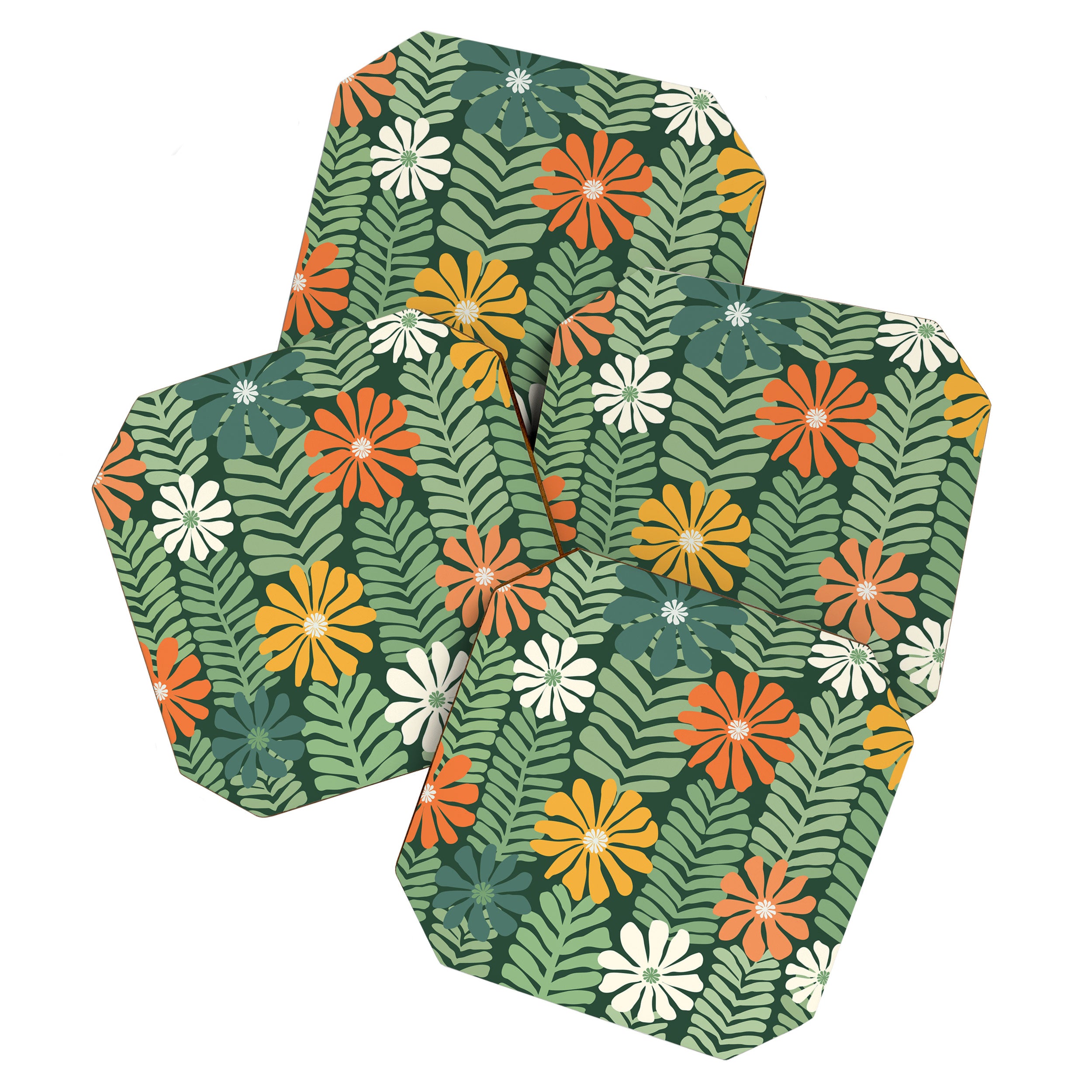 Spring Equinox Floral Pattern  Coaster Gallery Image 1