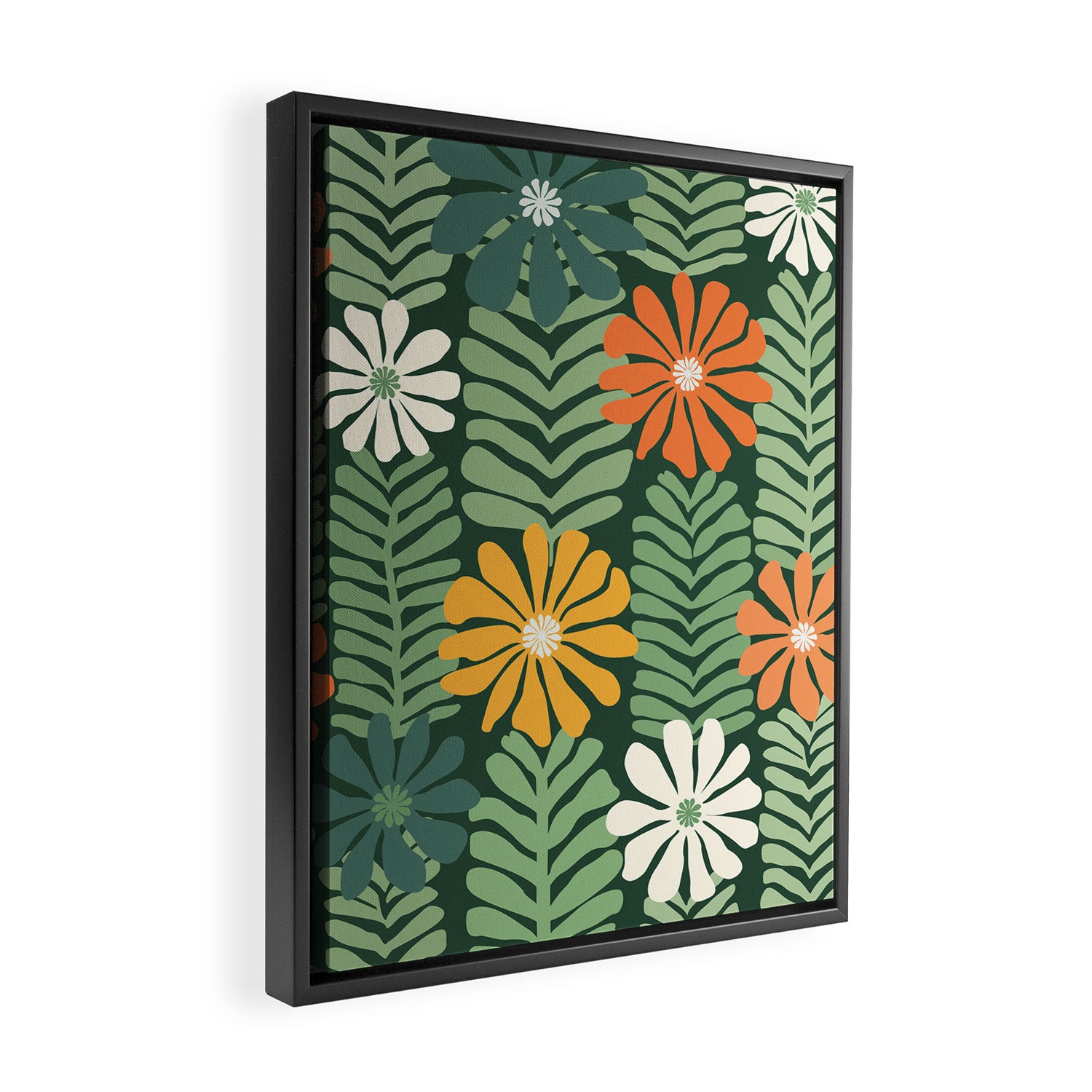 Spring Equinox Floral Pattern  Framed Canvas Print Gallery Image 2