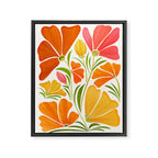 Spring Wildflowers Floral Illustration Framed Canvas Print Gallery Image 6
