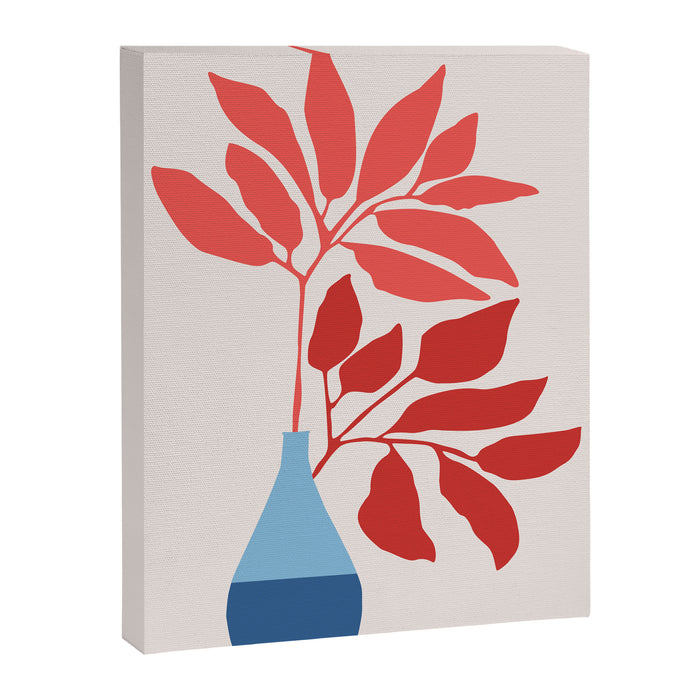 Strawberry Red Ficus / Houseplant Illustration Canvas Print Gallery Image 1