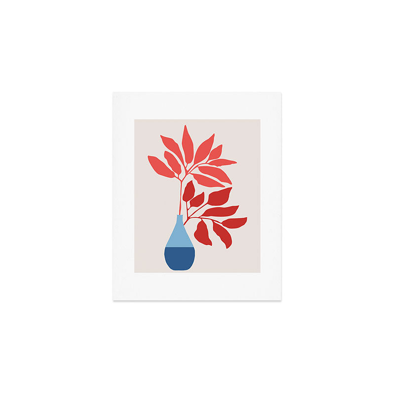 Strawberry Red Ficus / Houseplant Illustration Art Print Gallery Image 1