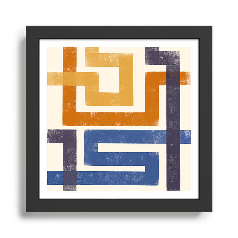 Subway Map Abstract Geometric Framed Art Print Gallery Image 1
