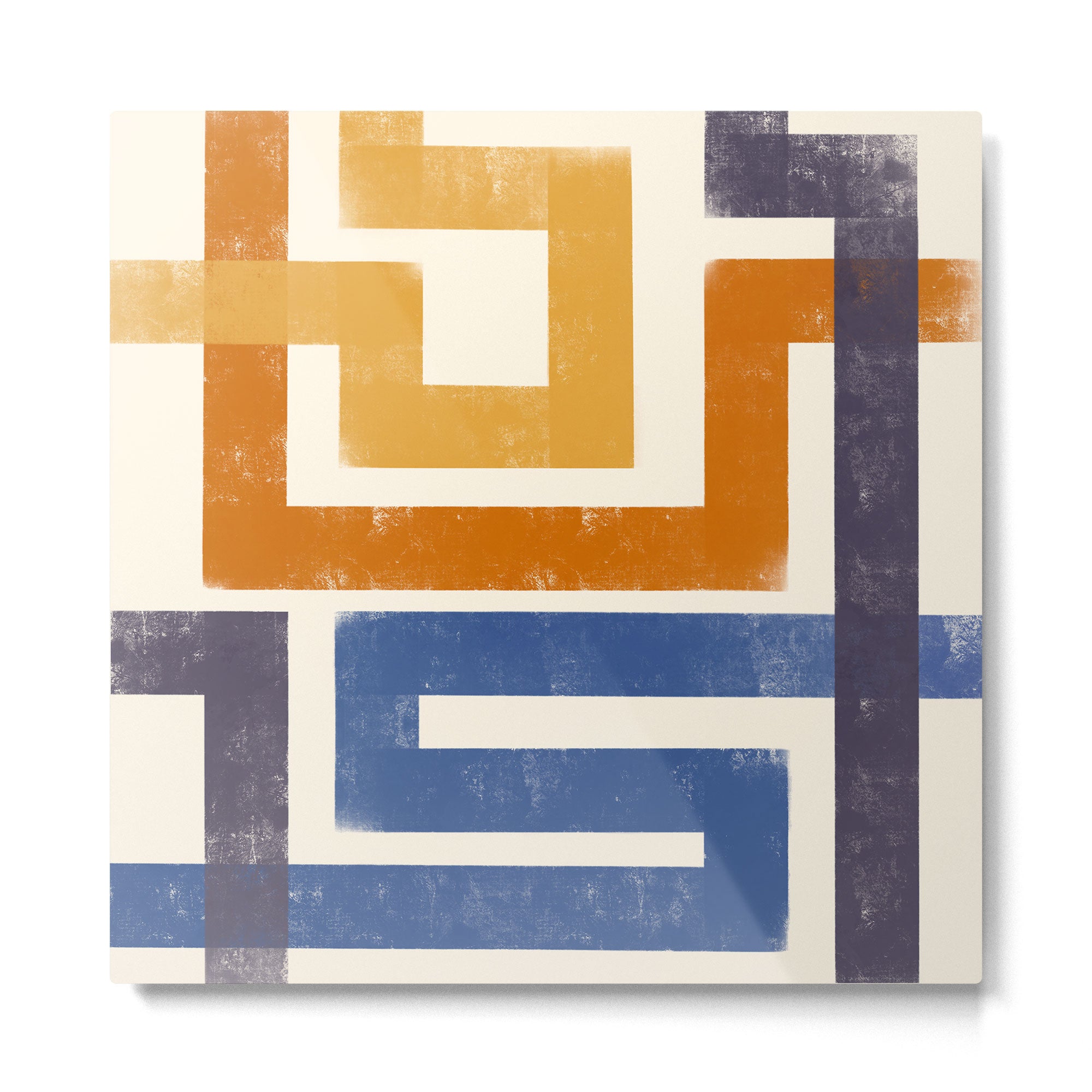 Subway Map Abstract Geometric Metal Print Gallery Image 2