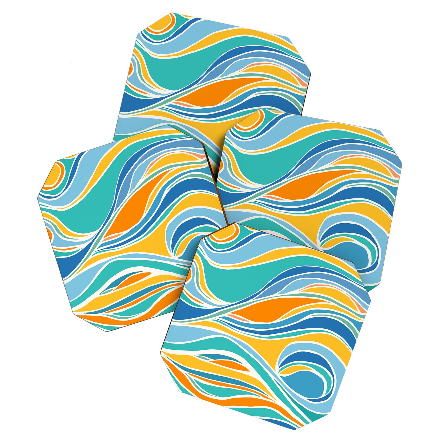 Summer Beach Abstract Coaster Gallery Image 1