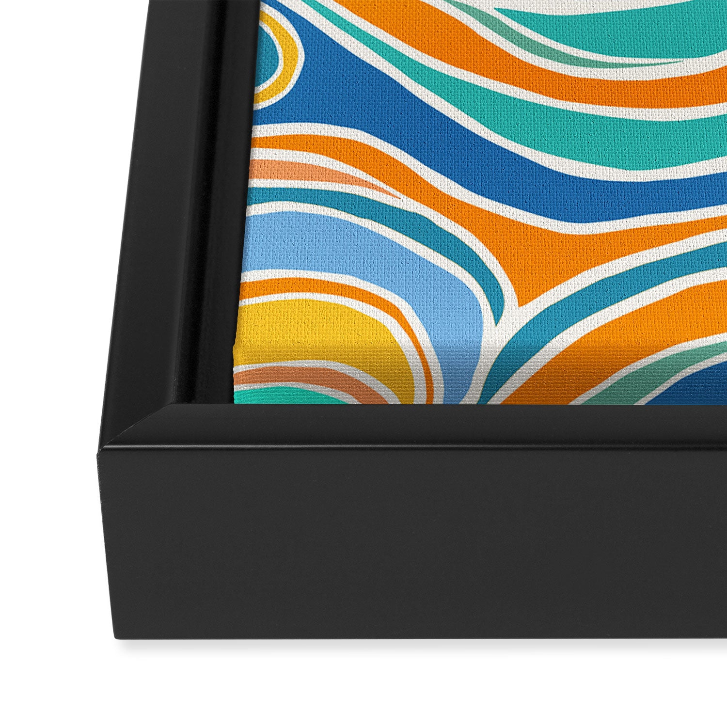 Summer Beach Abstract Framed Canvas Print Gallery Image 3