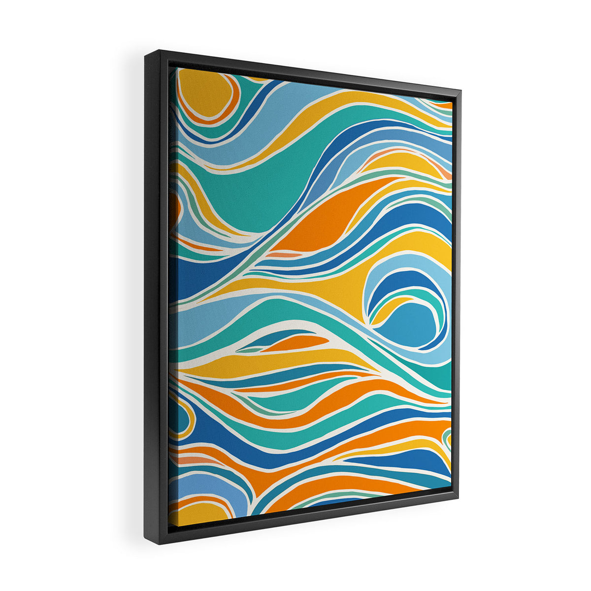 Summer Beach Abstract Framed Canvas Print Gallery Image 2