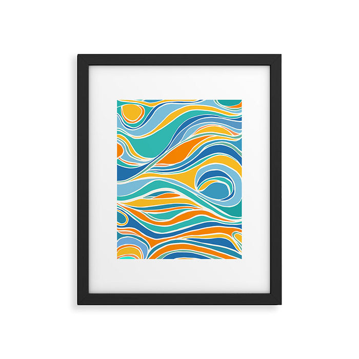 Summer Beach Abstract Framed Art Print Gallery Image 1