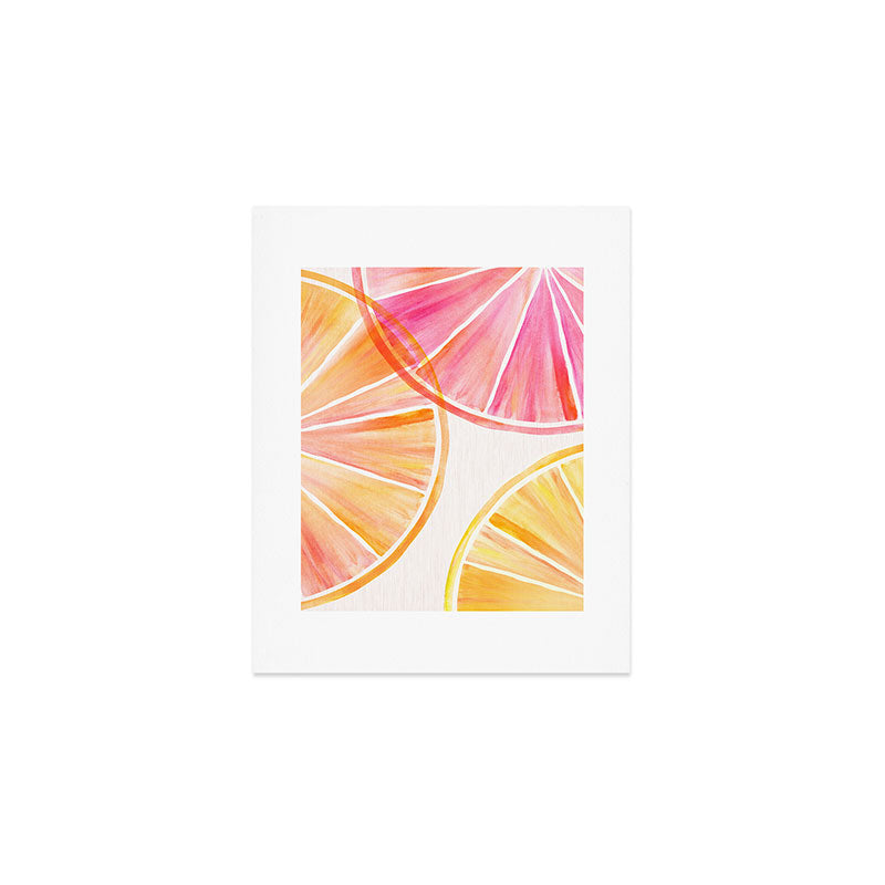 Summer Citrus Party Watercolor Art Print Gallery Image 1