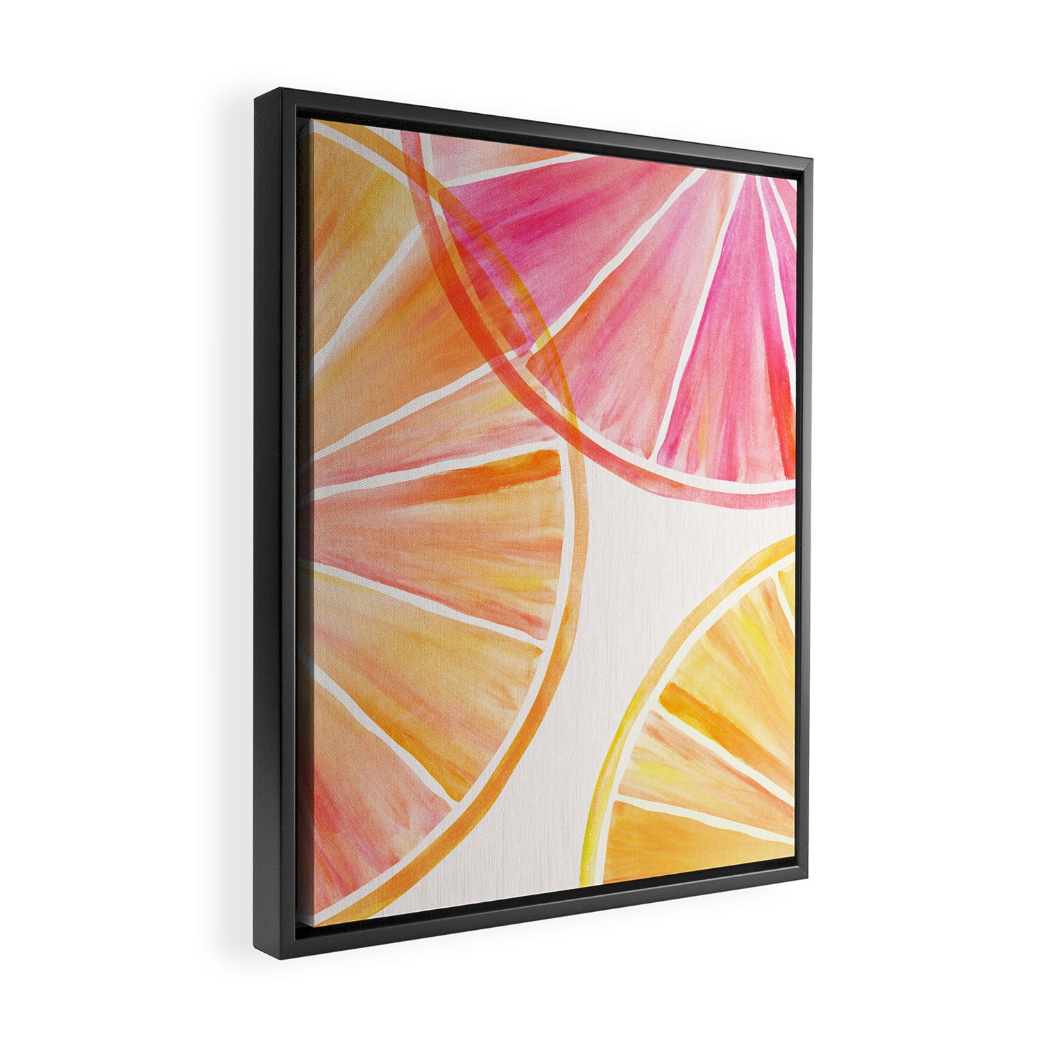 Summer Citrus Party Watercolor Framed Canvas Print Gallery Image 2