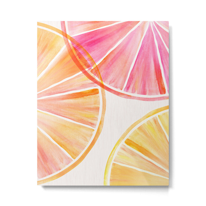 Summer Citrus Party Watercolor Metal Print Gallery Image 1