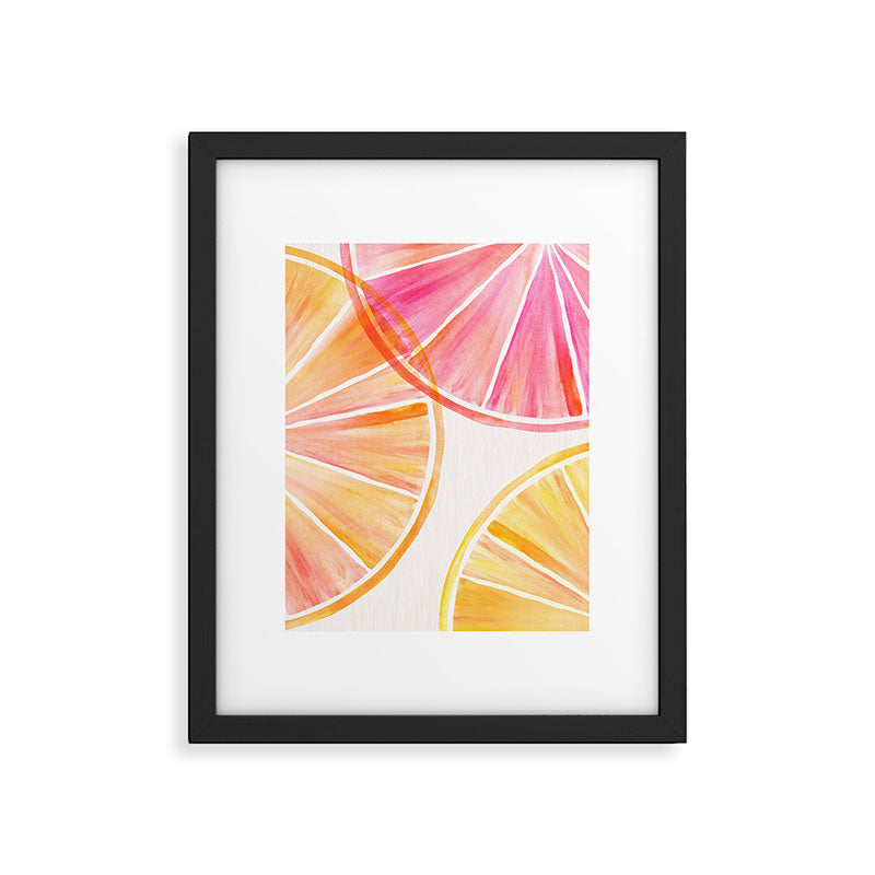 Summer Citrus Party Watercolor Framed Art Print Gallery Image 4