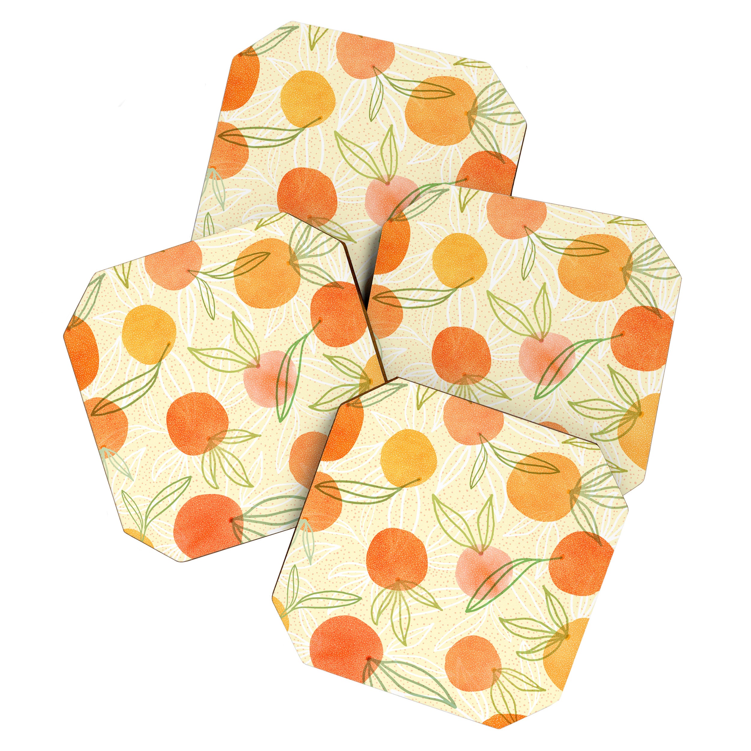 Summer Citrus Tropical Fruit Series Coaster Gallery Image 1