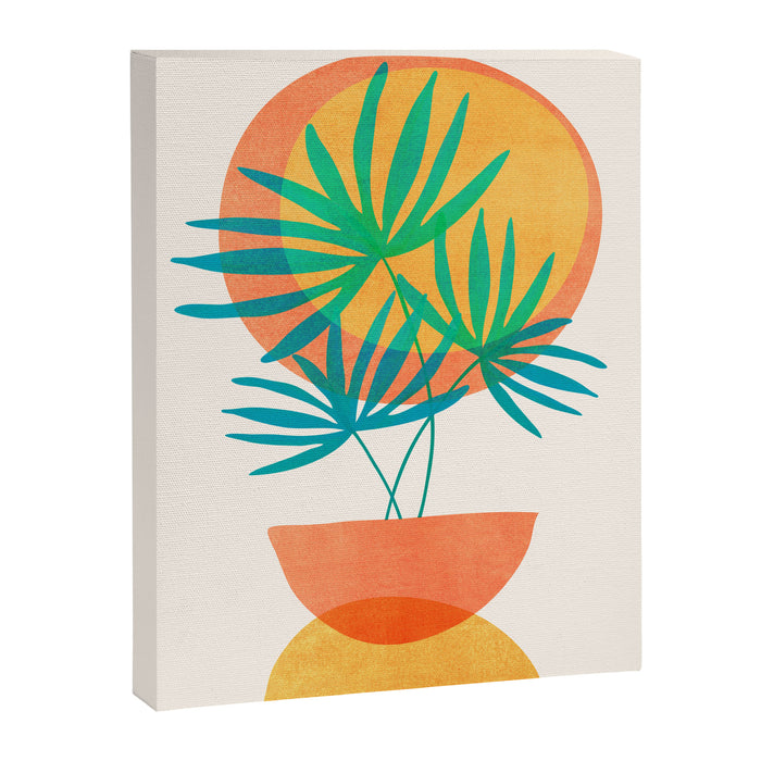 Summer Eclipse Mid Century Abstract Shapes Canvas Print Gallery Image 1