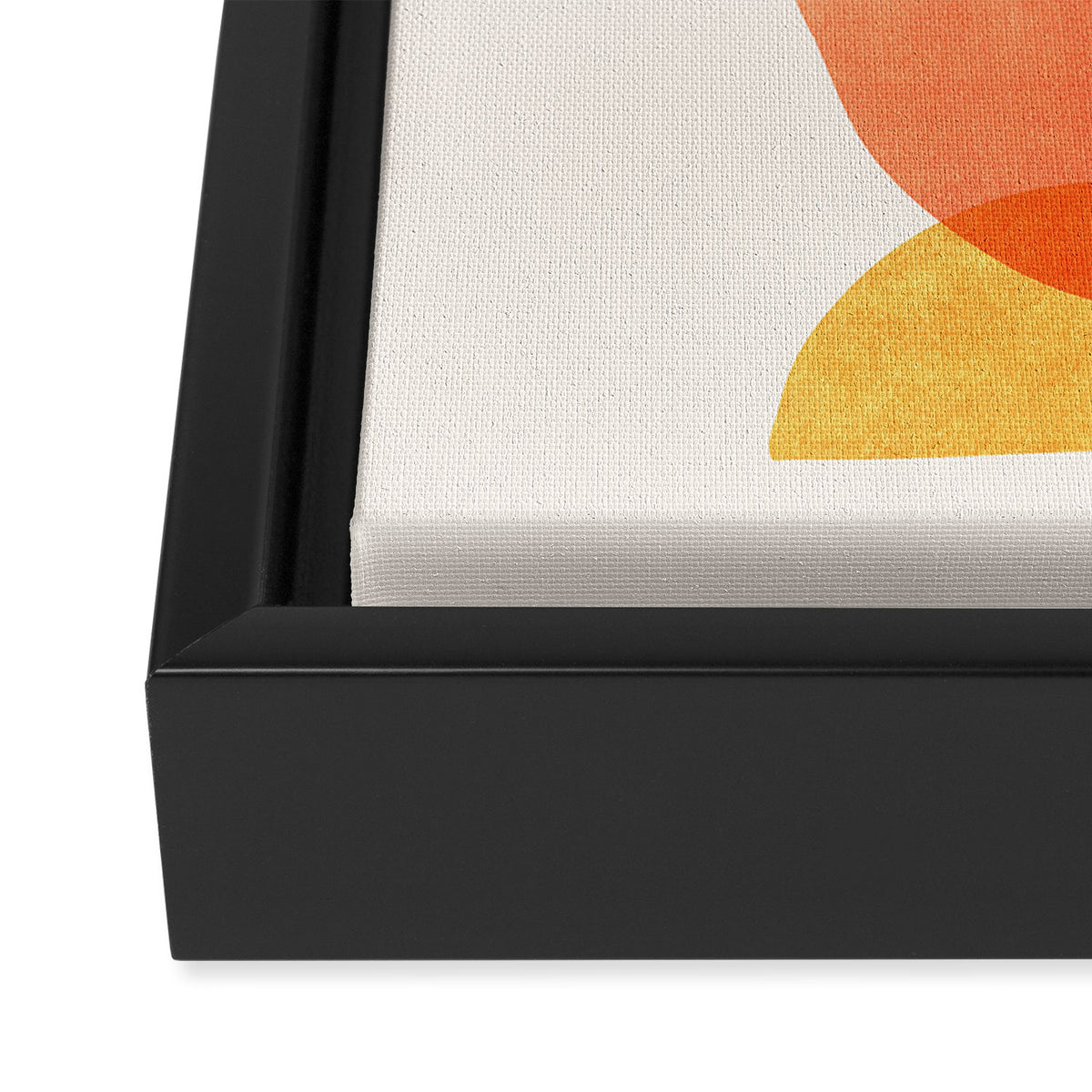 Summer Eclipse Mid Century Abstract Shapes Framed Canvas Print Gallery Image 3