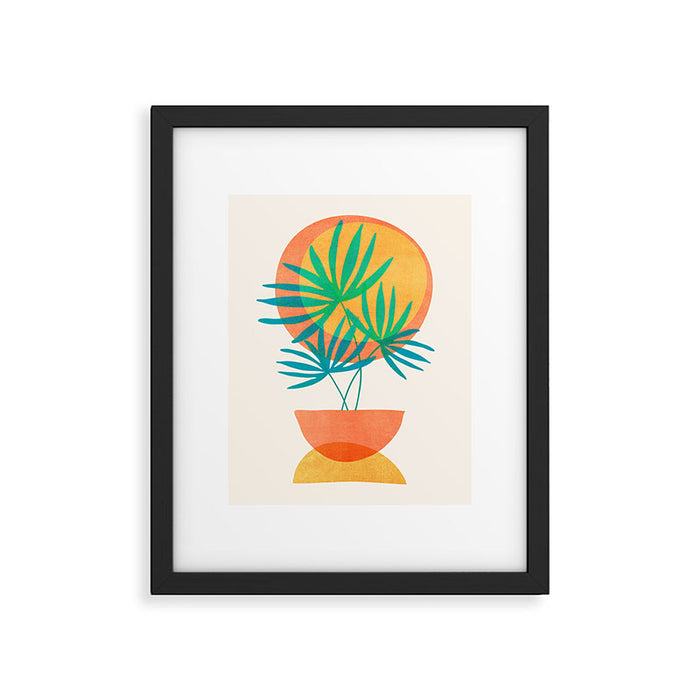 Summer Eclipse Mid Century Abstract Shapes Framed Art Print Gallery Image 1