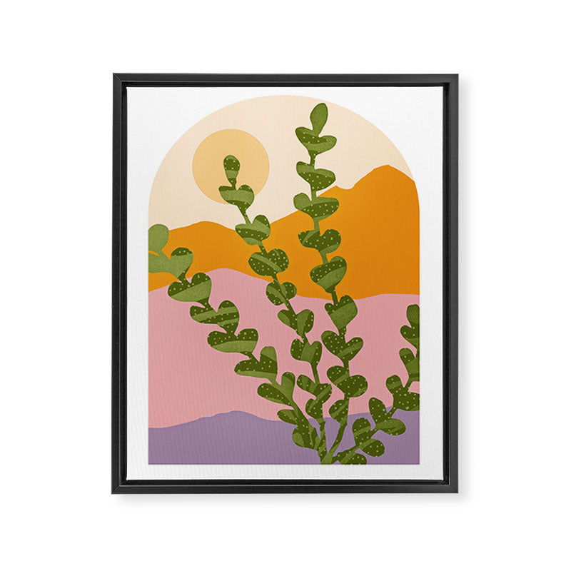 Summer Evening Mountains Framed Canvas Print Gallery Image 6