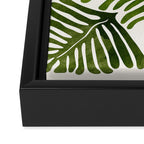 Summer Fern Simple Modern Watercolor Framed Canvas Print Gallery Image 3