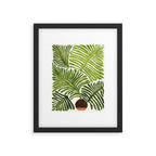 Summer Fern Simple Modern Watercolor Framed Art Print Gallery Image 4