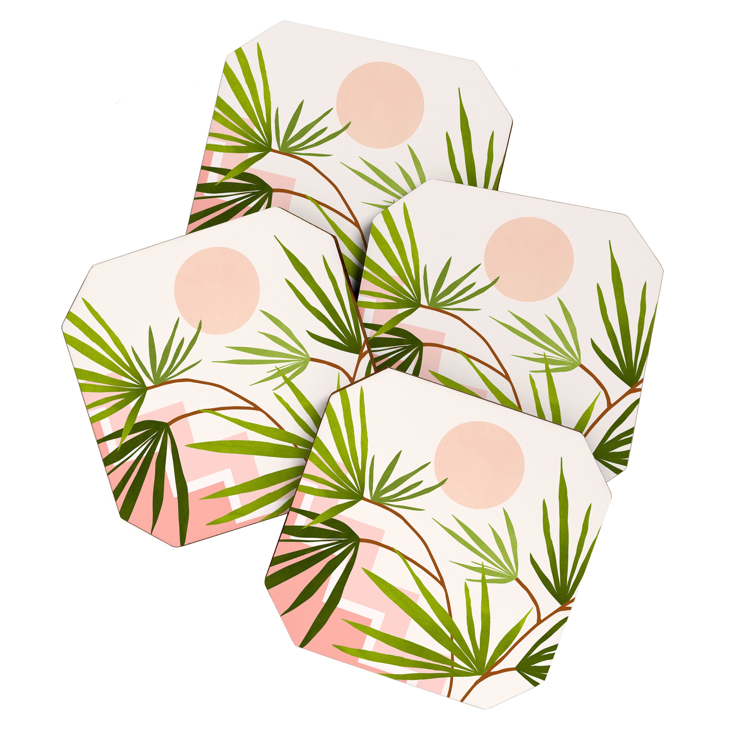 Summer in Belize Abstract Landscape Coaster Gallery Image 1